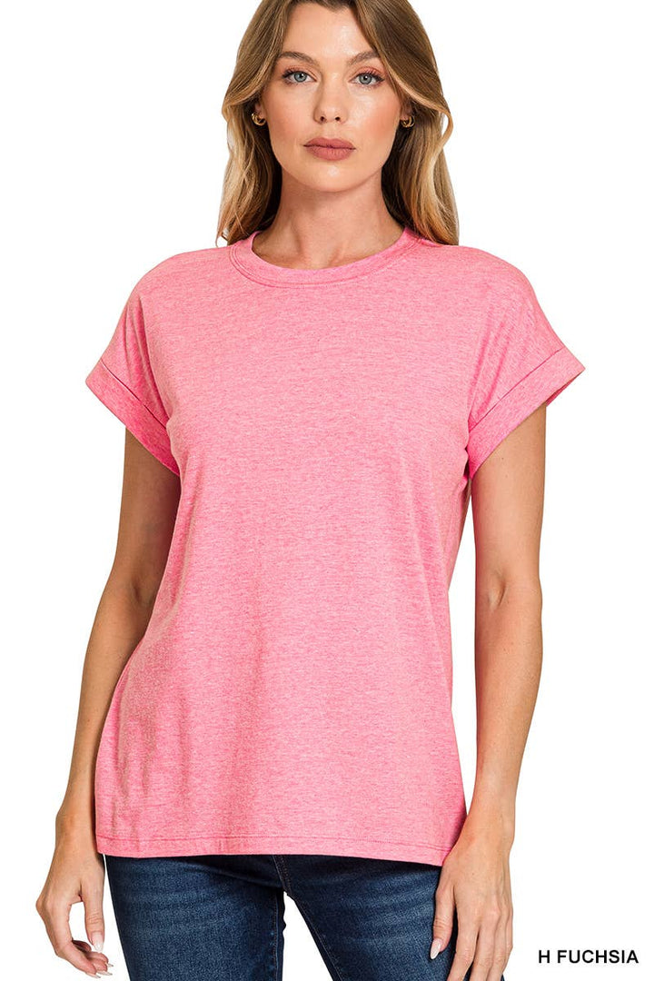 Cotton Crew Neck Short Sleeve T Shirt