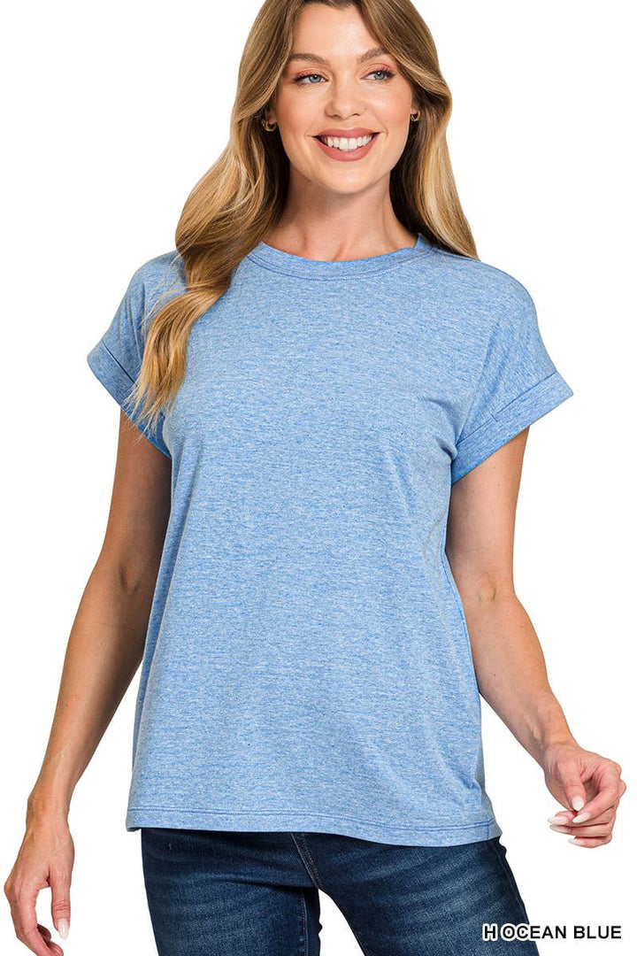 Cotton Crew Neck Short Sleeve T Shirt