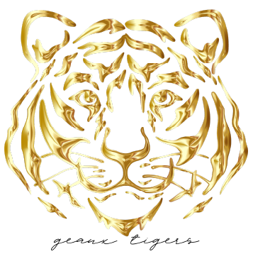 Gold Faux Foil Tiger DTF Transfer