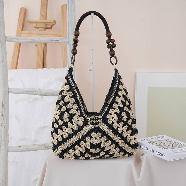 Boho Beach Woven Shoulder Bag