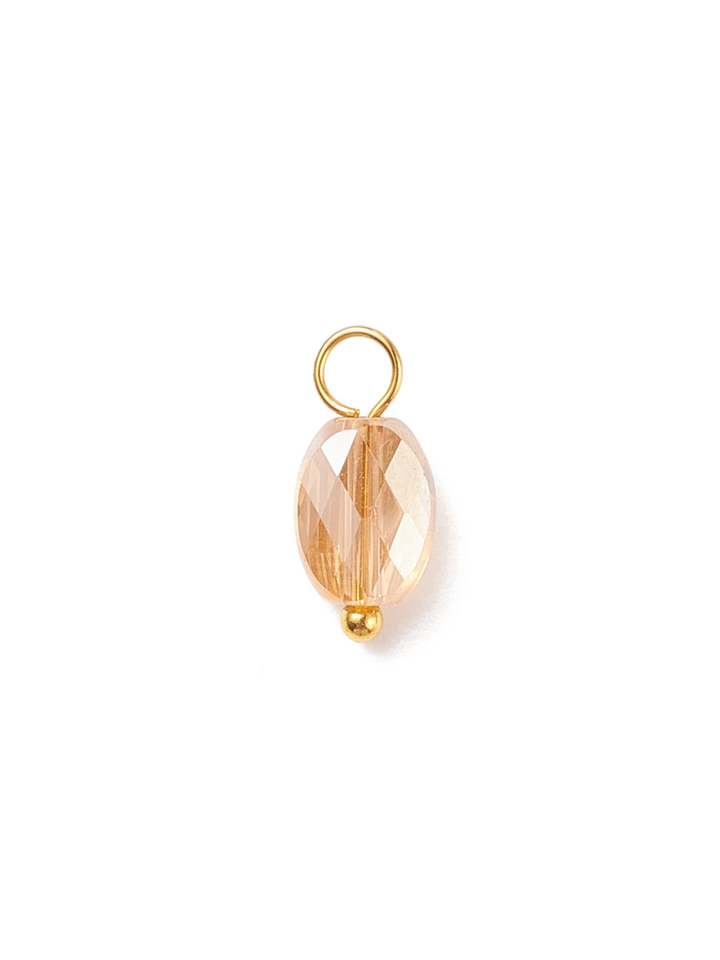 Gold Sea Glass Iridescent Glass Charms