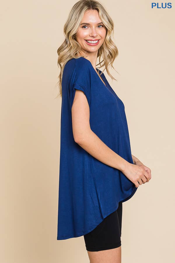 V Neck Flare Top