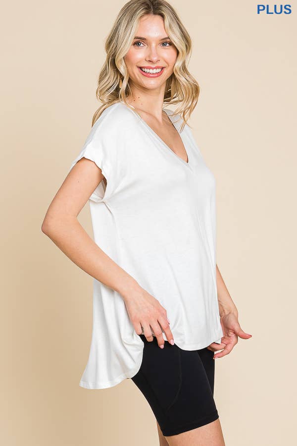 V Neck Flare Top