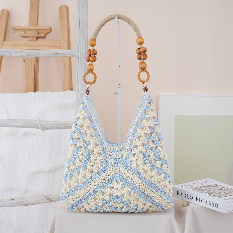 Boho Beach Woven Shoulder Bag
