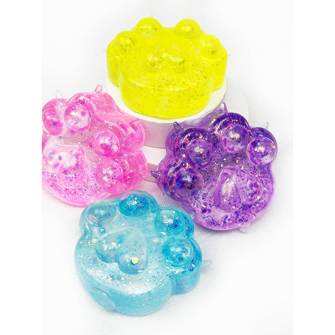 Glitter Paw Squishy Toy