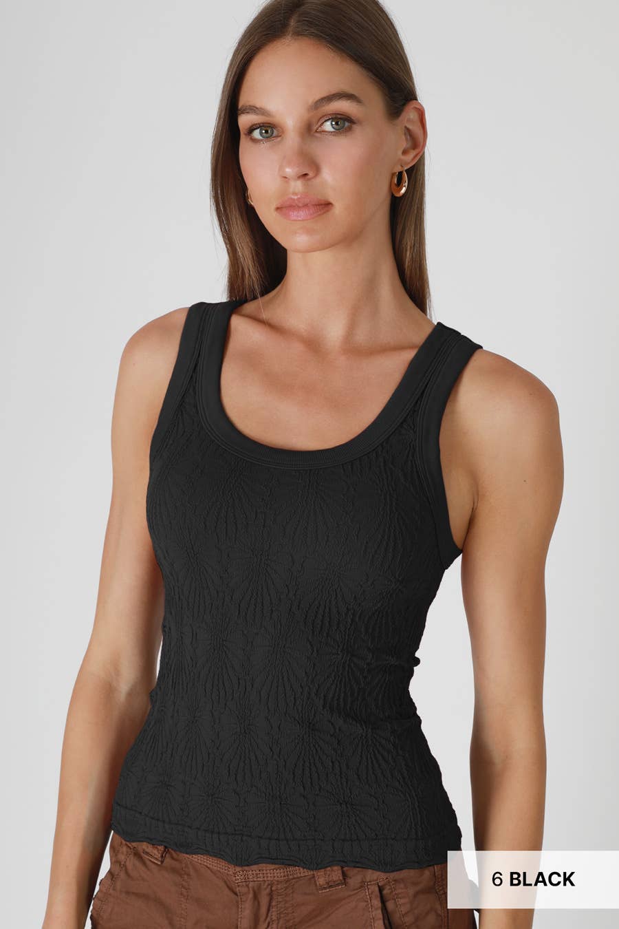 Black Reversible Lace Tank