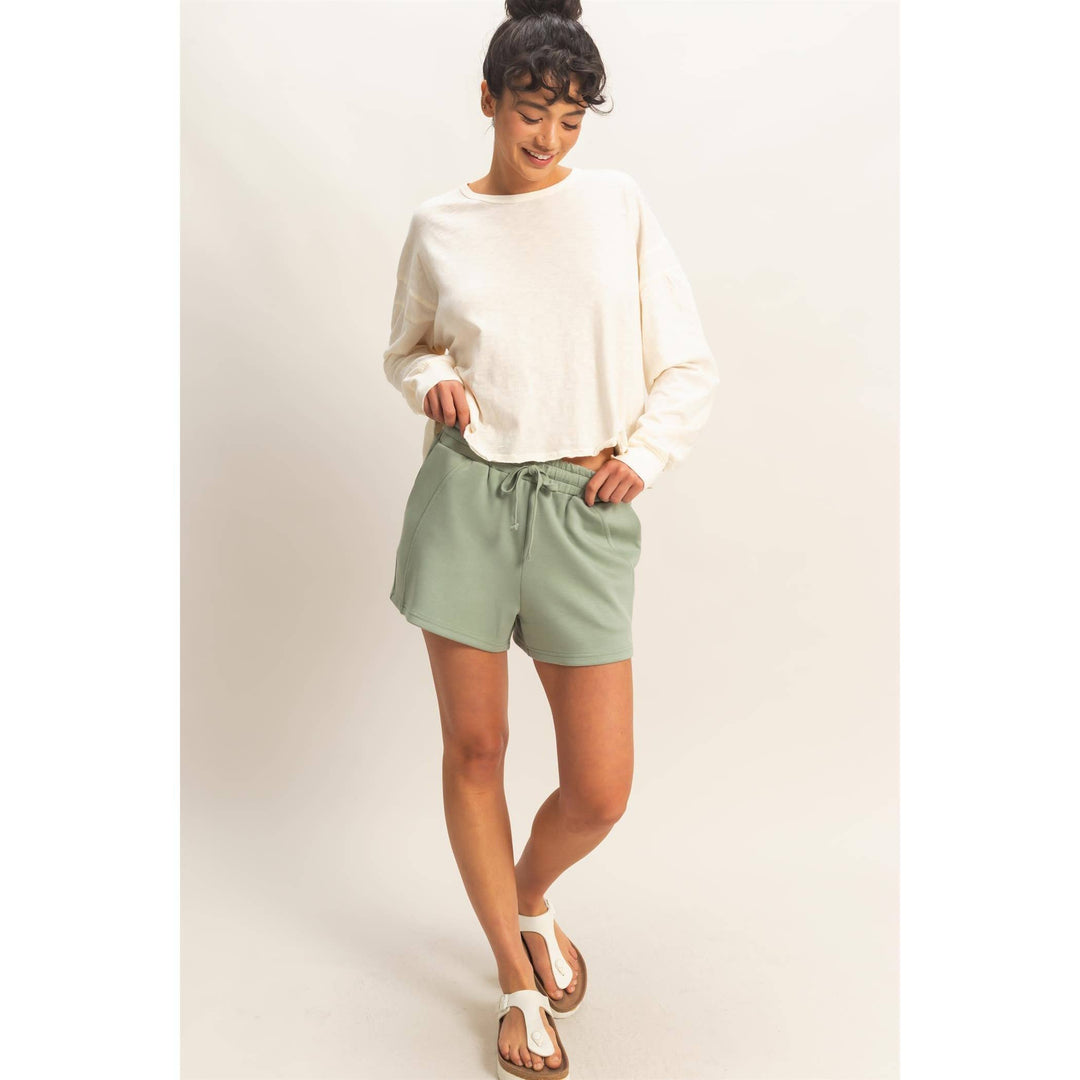 Drawstring Waist Shorts