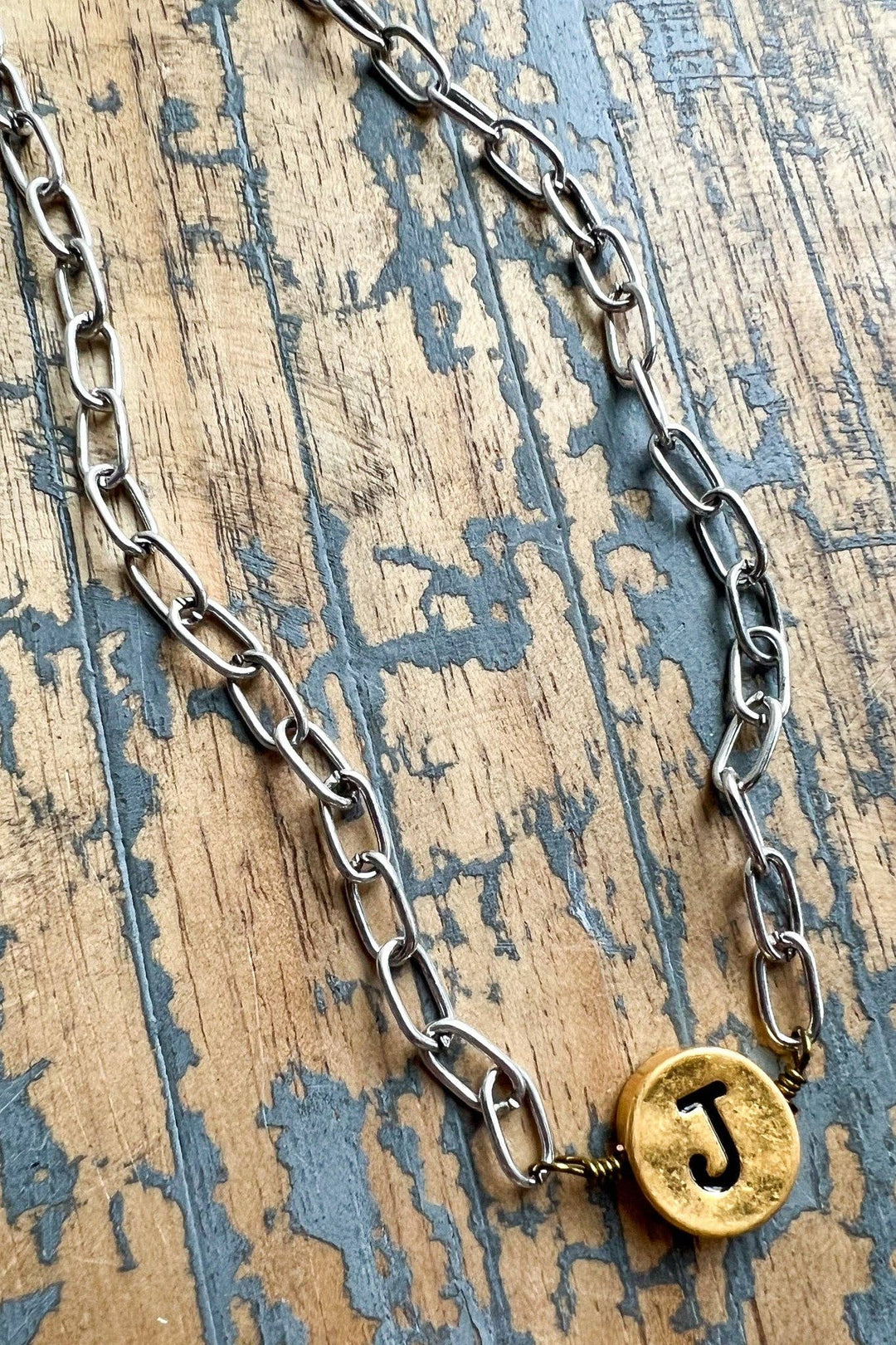 Circle Initial Pendant Necklace