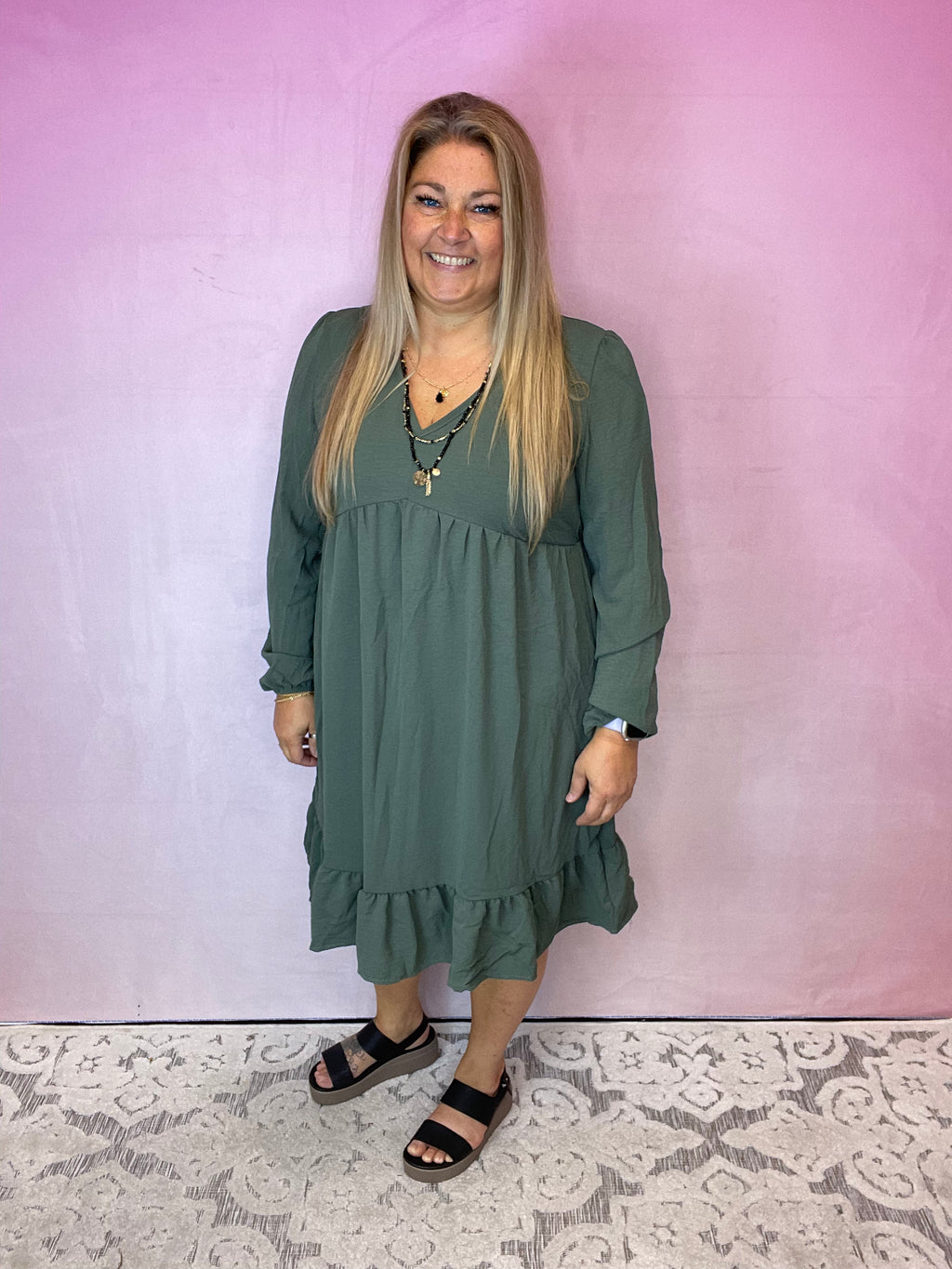Olive Swing Dress