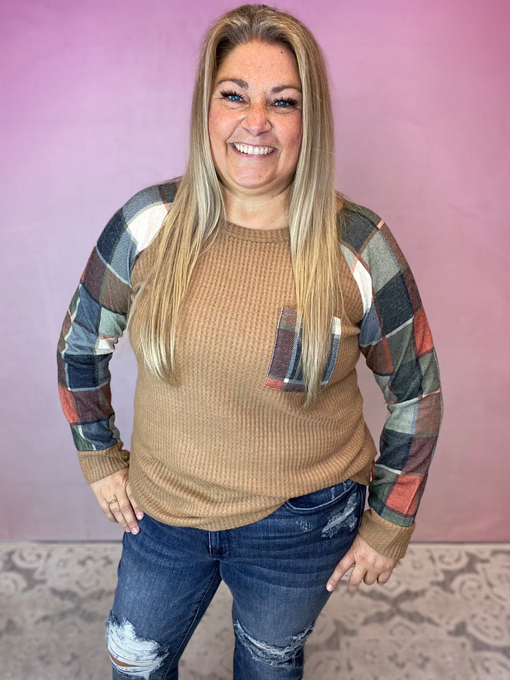 Waffle Knit Fall Top