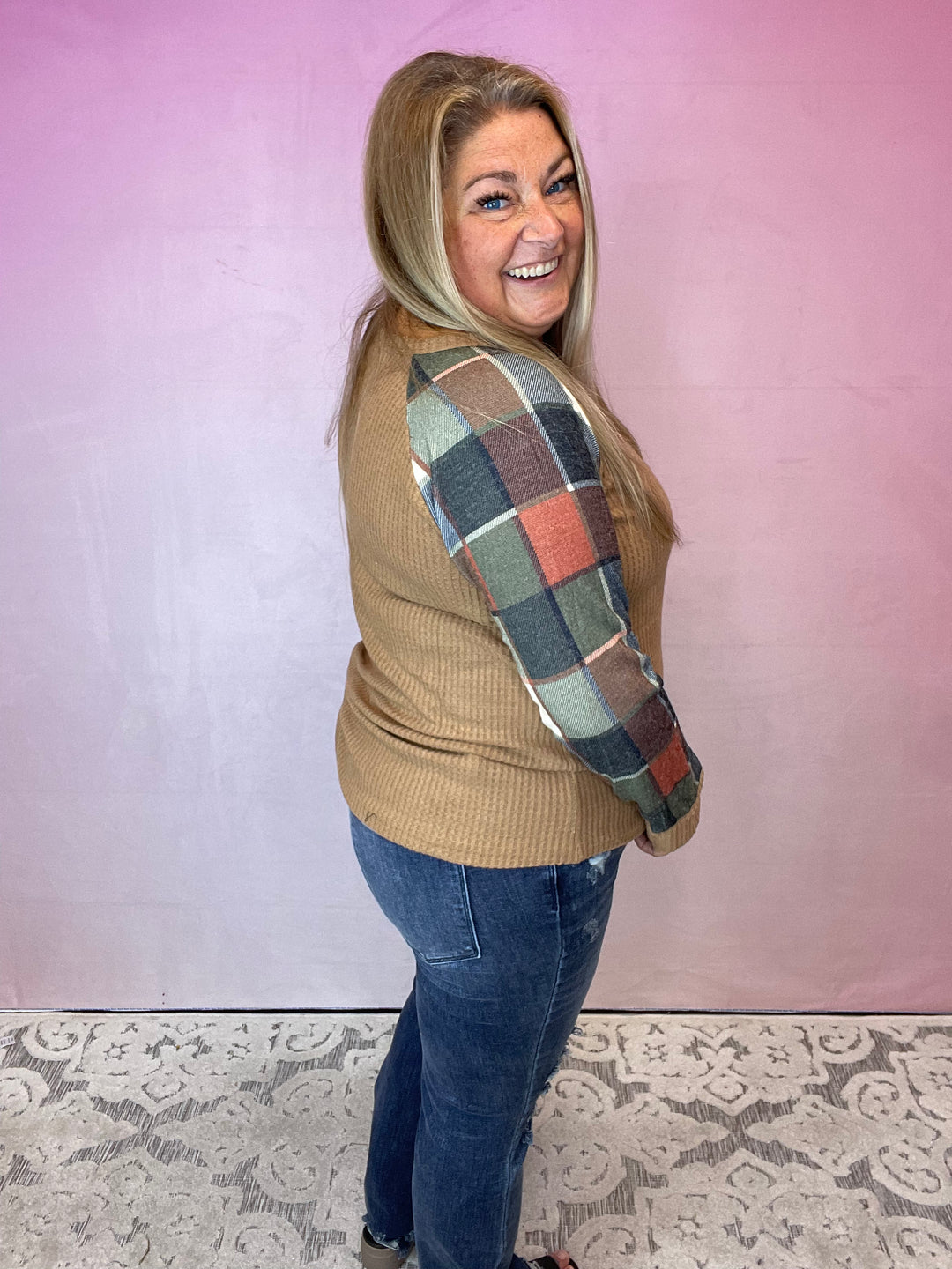 Waffle Knit Fall Top