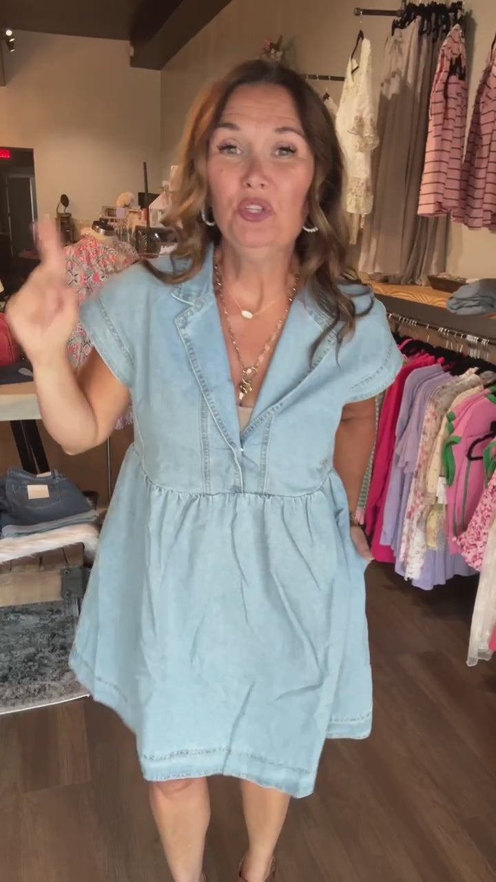 Denim Babydoll Dress