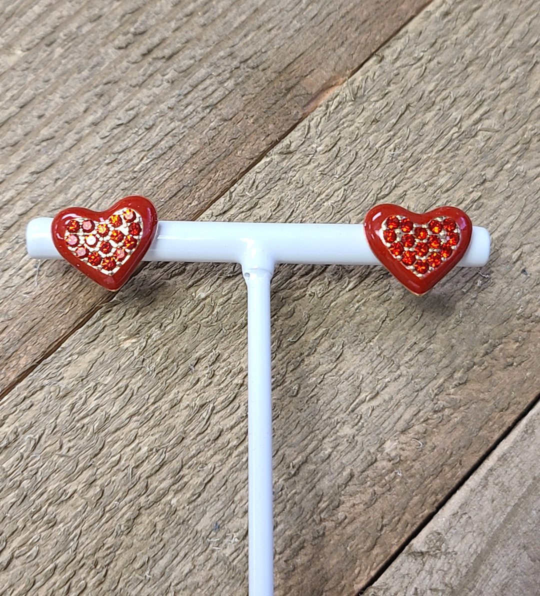 Red Heart Earring