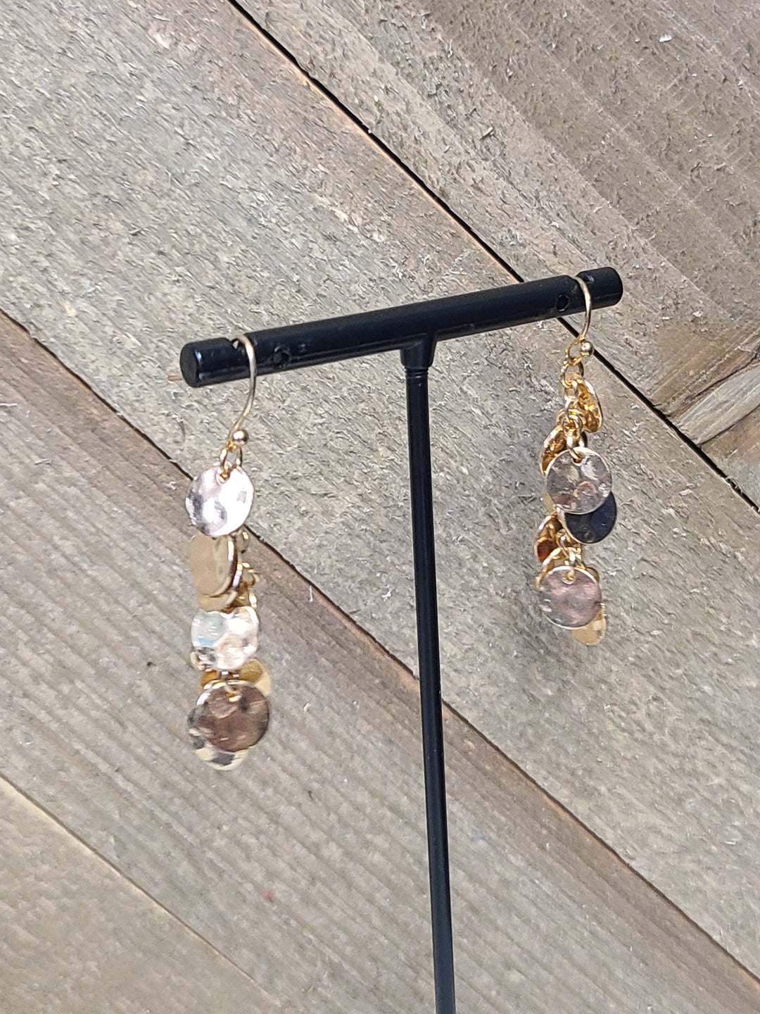 Gold Hammered Circle Discs