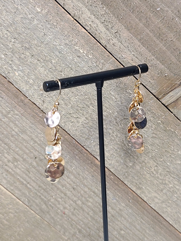 Gold Hammered Circle Discs