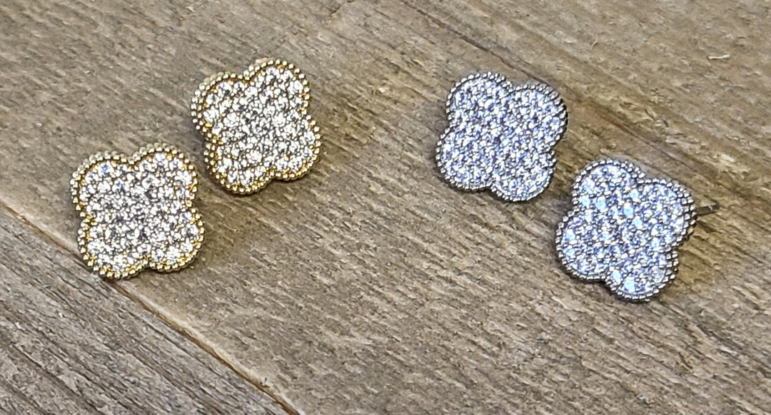 Pave Stud Earrings